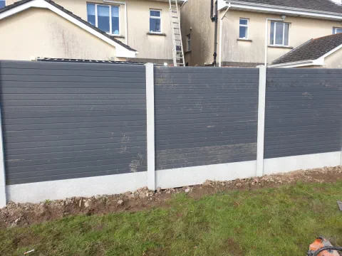 Composite Garden Fencing installed in County Galway