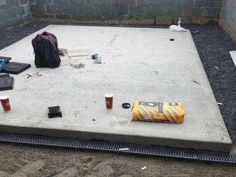 New concrete shed foundations in Galway, Residential concrete services